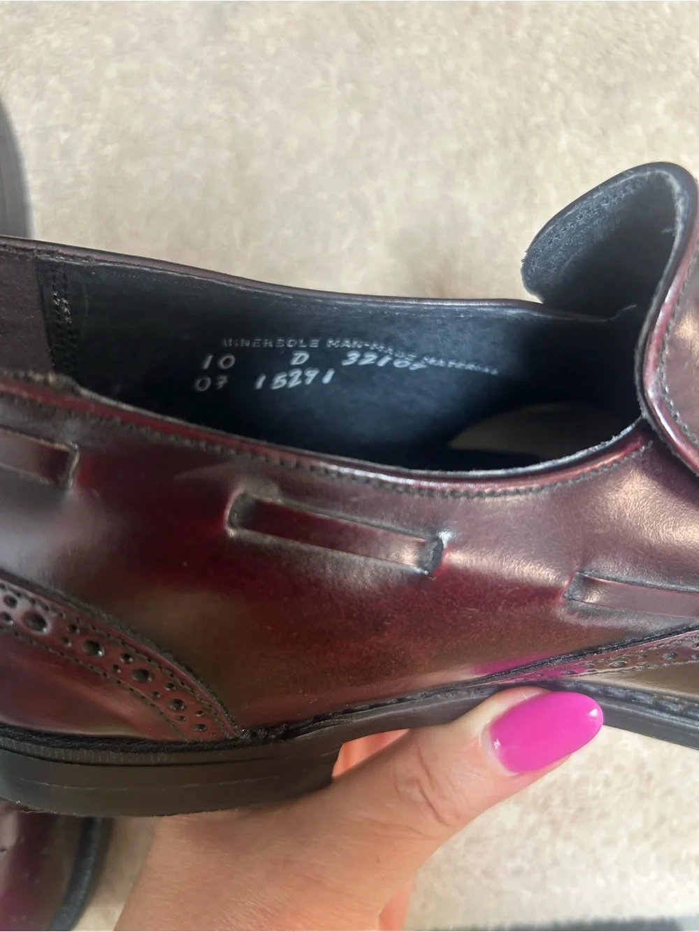 CROWN EXECUTIVE COLLECTION leather wingtip tassel brogue style loafers sz 10 NEW